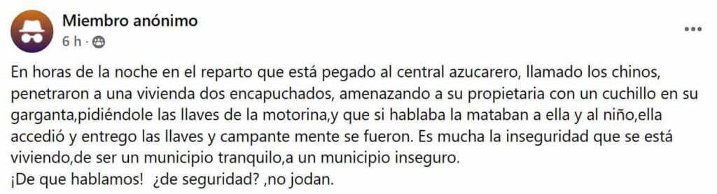 Encapuchados en Vertientes