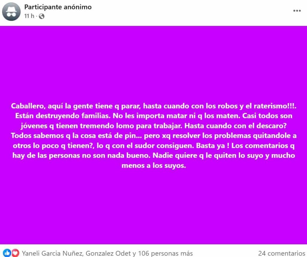 Encapuchados en Vertientes